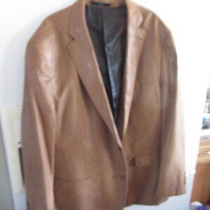 Daniel Hechter  Faux Suede Blazer Sport Jacket Mens 46R Sportcoat brown tan